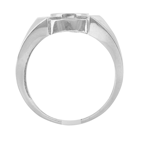 14k White Gold Finish Iced Lab Diamond Fashion Pinky Ring Band2