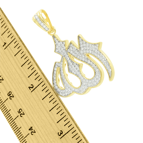 Allah Pendant Sterling Silver Simulated Diamond4