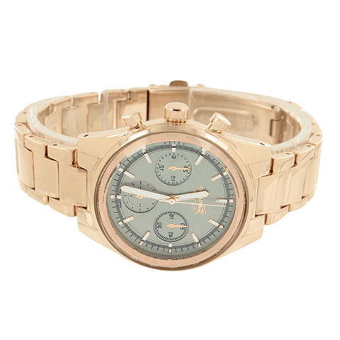 Classy Grey Dial Rose Gold Tone Watch Analog Geneva