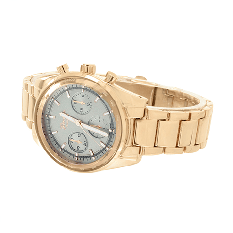 Classy Grey Dial Rose Gold Tone Watch Analog Geneva3