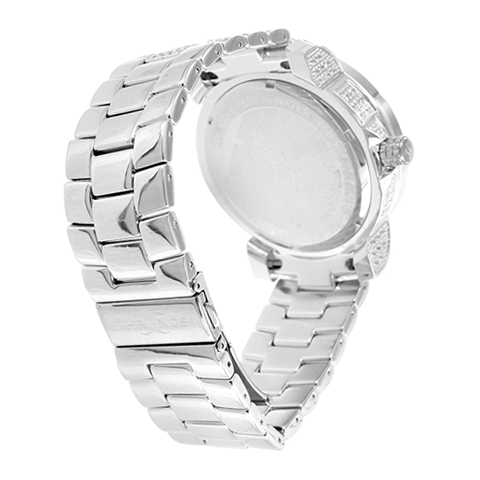 Mens Khronos Stainless Steel Watch lab Diamond Bezel4