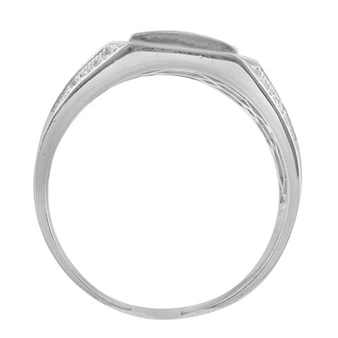 Mens Lab Diamond 14k White Gold Finish Pinky Ring2