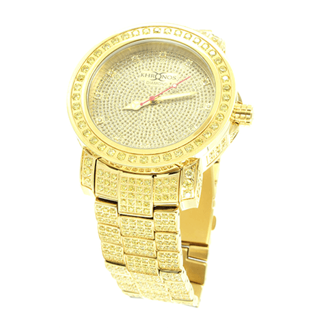 Mens Stainless Steel Khronos Watch Canary Lab Diamond2