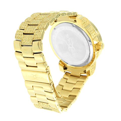 Mens Stainless Steel Khronos Watch Canary Lab Diamond4