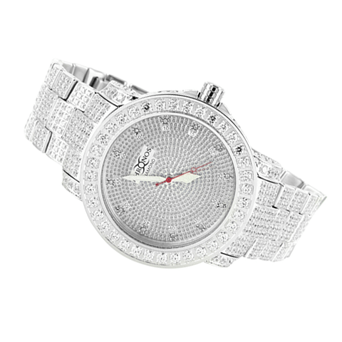 Mens Stainless Steel Lab Diamond Khronos Watch